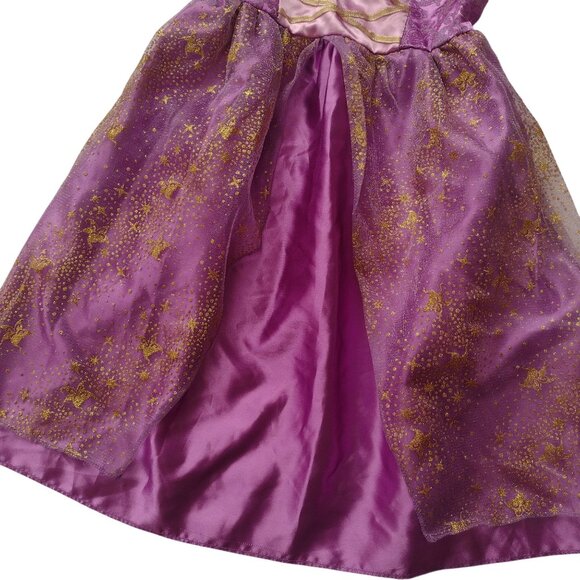 Disney Rapunzel Tangled Costume 4-6X Purple Gold Glittery Princess Dress - Picture 6 of 11